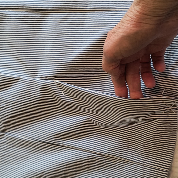 NWT 7th Ave Ny & Co Blue and white striped seersucker Pencil skirt sz: 18 - Picture 12 of 16